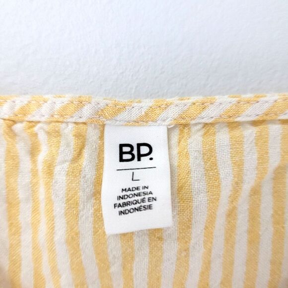BP striped linen button down strappy tank - Picture 3 of 10